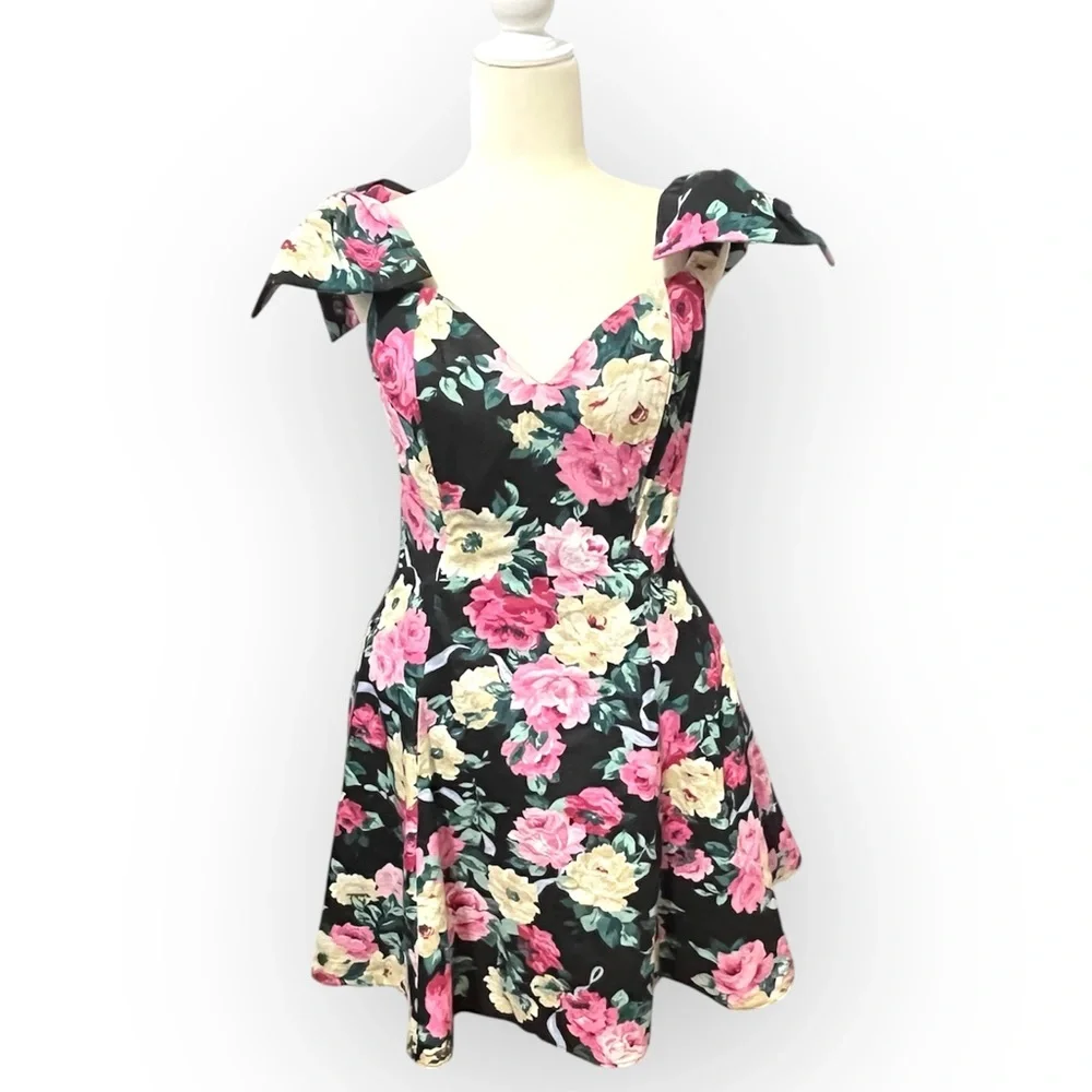 Vintage Jessica McClintock Gunne Sax Floral Dress